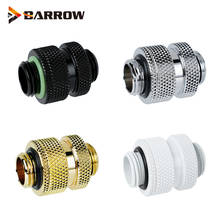 Barrow G1/4 Штекерный соединитель, 16 ~ 22 мм двойной блок для видеокарты, соединительные фитинги, золотой, белый, черный, серебристый, стандартный 2024 - купить недорого