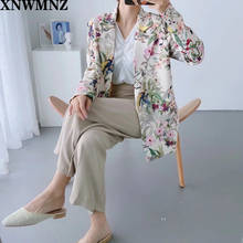 XNWMNZ ZA-Chaqueta tipo Kimono con estampado Floral para mujer, traje de oficina a la moda, ropa de vacaciones, 2020 2024 - compra barato