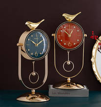 Relógio de mesa de luxo europeu digital moderno metal sala estar pêndulo relógio mesa escritório reloj de mesa decoração da sua casa da60zz 2024 - compre barato