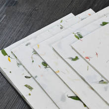 Yun longo papel xuan com flor de grama fibra de chá pintura chinesa papel de arroz metade maduro engrossar papel xuan chinês 2024 - compre barato
