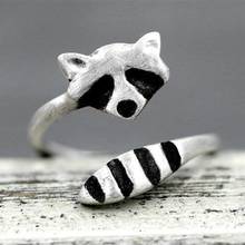 Creativity Silver Color Plated Raccoon Women Rings Adjustable Open Ring Wedding Party Jewelry Accessories 2024 - buy cheap