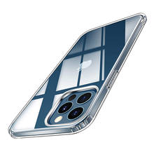2 pçs claro tpu macio caso para iphone 12 11 pro max xr xs x 7 8 mais 6 6s se 2020 ultra fino transparente capa protetora 2024 - compre barato