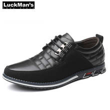 New Summer Autumn Leather Men Shoes Fashion Casual Shoes Lace-Up Loafers Business Wedding Dress Shoes Big Size 38-48 Moccasin 2024 - buy cheap