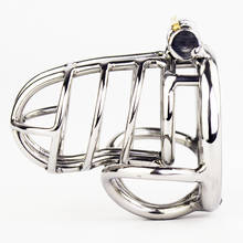 Stainless Steel Cock Cage With Scrotum Bondage Ring Male Chastity Belt Device Penis Lock Cock Ring Sex Toys For Men 2024 - buy cheap