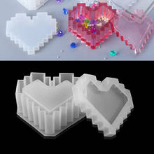 Love Heart Storage Box Resin Epoxy Molds Heart Shape Candy Jewelry Resin Molds Silicone For DIY Jewelry Making Epoxy Moulds 2024 - buy cheap