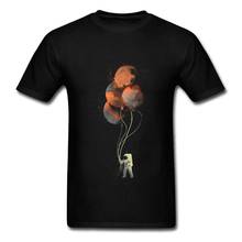Винтажные футболки для мужчин, рубашки с рисунком в стиле ретро, с изображением космонавтов, поездок, воздушных шаров Марса, космонавта, Россия 2024 - купить недорого