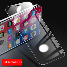Moda hd completa coveragescreen vidro no para iphone 11 pro 6s 7 8 x xs max xr 9d temperado película de protetores de vidro protetor 2024 - compre barato