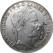 1867 Austria 3 1/2 Gulden coins  41MM 2024 - buy cheap