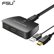 FSU 3 Port HDMI Switch 4K x 2K/60Hz 3 In 1 out with Power Supply Cable Supports 1080P&3D HD Audio for Laptop Notebook PC Adapter 2024 - buy cheap