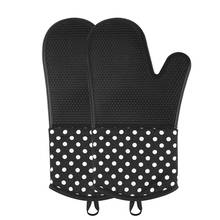 LMETJMA 2Pcs/set Oven Mitts Silicone Microwave Oven BBQ Mitts Gloves Extra Long Heat Resistant 572°F Baking Gloves KC0293 2024 - buy cheap