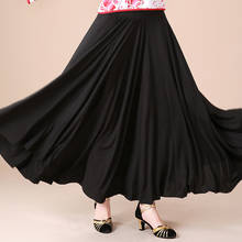 Flamenco saia feminina malha saia longa dança de salão traje espanhol bullfight vestido palco traje abertura dança roupas 2024 - compre barato