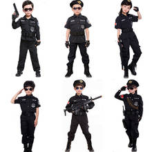 Uniforme de policía especial de alta calidad para niños, uniforme de seguridad para fiestas de Carnaval, SWAT, guardería, disfraces tácticos de combate, 110-160CM 2024 - compra barato