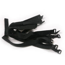 50pc/lot 2X 80CM Black Hook and Loop Reusable Fastening Wrap Strap cable ties Organizer with Plastic Buckle End 2024 - buy cheap