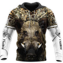 Tessffel Newest Boar Hunter Animal Hunting Camo Tattoo 3DPrint Pullover Newfashion streetwear Zip/Sweatshirts/Hoodies/Jacket N-2 2024 - buy cheap