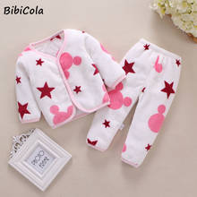 BibiCola Coral Fleece Baby Pijamas Homewear Boys Girls Winter Newborn Fleece Pajamas Set Warm Flannel Baby Sleepwear 0-3Y 2024 - buy cheap