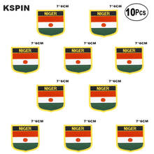 Parches bordados con bandera de Níger, parches de transferencia con sierra para planchar, aplicaciones de costura para ropa en el hogar y el jardín 2024 - compra barato