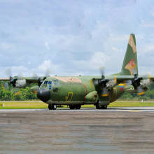 Avión de transporte de Hercules, C-130 americano, bricolaje, 3D, tarjeta de papel, modelo, juego de construcción, juguetes educativos, modelo militar 2024 - compra barato