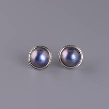 FNJ Mate Pearl Earrings 925 Silver Original Pure S925 Sterling Silver Stud Earring for Women Jewelry 2024 - buy cheap