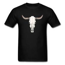 Rhino Season Cow Skull Bone Movie T-shirts Summer Tees Short Sleeve For Men Full Cotton Casual T Shirt Wholesale Custom Tshirt 2024 - buy cheap
