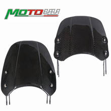 Para-brisa dianteiro de motocicleta, proteção de carbono para para-brisa e tela de proteção com suporte para yamaha xsr700 xsr 700 2024 - compre barato