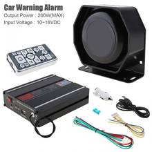 Weather-proof 12V 200W 18 Tone Car Warning Alarm Police Siren Horn PA Speaker with MIC System and Wireless Remote Control 2024 - buy cheap