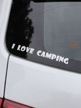 ZTTZDY 20CM*1.9CM Popular Words I Love Camping Vinyl Car Sticker Black/Silver ZJ2-0235 2024 - buy cheap