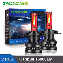 Yhkoms-mini lâmpada de led para carro, farol esportivo, 12v, h4 h7 9005 lm h8 h11 h4 2024 - compre barato