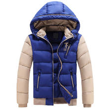 Chaqueta de invierno con relleno de algodón desmontable para hombre, prendas de vestir a la moda, abrigos, chaquetas, Parka cálida ajustada 2024 - compra barato