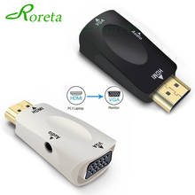 Roreta HDMI to VGA Adapter Audio Cable Converter Male to Female HD 1080P For PC Laptop TV Box Display Projector 2024 - buy cheap