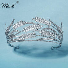 Miallo-Diadema de corona con diamantes de imitación para mujer, accesorios para el cabello de Boda nupcial, joyería para el cabello, Tiaras y coronas de cristal, regalo 2024 - compra barato