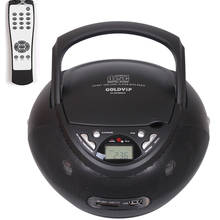 Портативная аудио магнитофон для дома с пультом дистанционного управления, FM-радио, встроенными Hi-Fi динамиками, USB, MP3, CD-плеером 2022 - купить недорого
