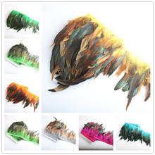 Wholesale 13-18CM Natural Chicken Rooster Tail Feather Trims Wedding Dress Skirt Party Clothing Decoration DIY Craft Feathers 2024 - buy cheap