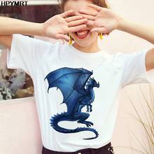 Dragon Printed Tshirt Women Harajuku Casual Loose Tee Shirt Femme Short Sleeve T-shirt female clothing new fashion t shirt tops 2024 - buy cheap