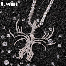 UWIN Elk Design CZ Pendant Necklace Hip Hop Zirconia Animal Pendants With Tennis Chain  Fashion Hip Hop Jewelry Mens 2024 - buy cheap