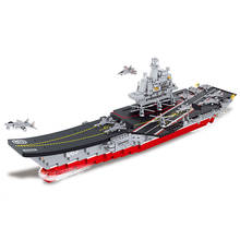 Sluban 0399 1:450 Aircraftss Carrierss Antisubmarine Helicopters Building Block Set ship 3D Bricks DIY Toys For Children 2024 - buy cheap