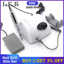 LKE Strong 210A 65W 35000RPM Electric Nail Drill Machine 210 Model Handpiece Manicure Pedicure Nail File Bit Nail Art Equipment 2024 - buy cheap