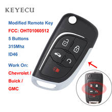 Брелок-переключатель Keyecu, 5 кнопок, 315 МГц, ID46, для Chevrolet Camaro Malibu Sonic, Buick Encore, GMC Terrain 2024 - купить недорого