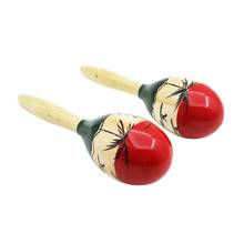 Maracas grandes de madeira para chocalhos e martelo, instrumento de percussão, brinquedo musical, 1 par 2024 - compre barato