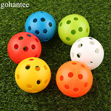 Gohante bolas de golf 10 peças 72mm, bolas de treinamento de plástico com fluxo de ar com buraco para bolas de golf ao ar livre, bolas de golfe, acessórios para prática de golfe 2024 - compre barato