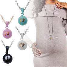 Baby Footprints Brilliant Pregnancy Chime Bola Pendant Harmony Ball Necklace 32" Long Chain for Mother Baby Jewelry 2024 - buy cheap