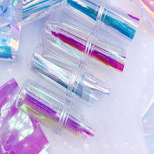 1Roll Mirror Foil Holographic Rainbow Sticker Aurora Glass Gradient Nails Stickers Designer Nail Art DIY Manicure Foil Decals 2024 - купить недорого
