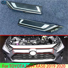For TOYOTA Rav4 Hybrid (XA50) 2019 2020 ABS Chrome Front Center Mesh Grille Cover Radiator Strip Trim Decoration Car Styling 2024 - buy cheap