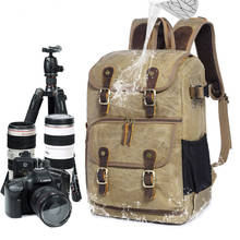 Waterproof canvas camera backpack men's casual outdoor DSLR camera bag large capacityKnapsack Video Bags 2024 - buy cheap