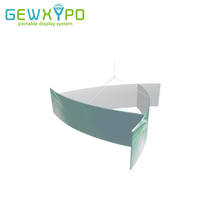 10ftX3ft Tradeshow Advertising Portable Tension Fabric Windmill Shape Hanging Banner Display Stand With Your Own Design Printing 2024 - buy cheap