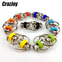 2021 Metal Puzzle Chain Fidget Toy For Autism Antistress Toys Set Anti Stress Relieve Adhd Hand Spinner Key Ring Sensory Toys 2024 - buy cheap