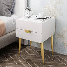 Nordic quarto mesa de cabeceira simples armário de armazenamento de madeira maciça economia simples dormitório cama lateral armário lateral 2024 - compre barato