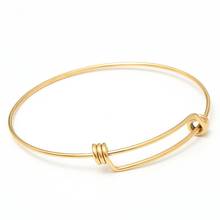 Fashion DIY Jewelry 316L Stainless Steel Bracelet Bangle Simple Adjustable Bracelets for Women acero inoxidable joyeria mujer 2024 - buy cheap