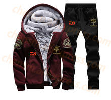 2020 DAIWA Fleece Fishing Clothing Set Spring Autumn Outdoor Sport Camouflage Hiking Fishing Shirt And Pants Men Fishing Jacket 2024 - buy cheap