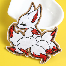 2PC Gumiho Nine Tailed Fox Animal Embroidery Iron on Patches Tale Cartoon Applique DIY Sewing Fabrice DIY Embellishments Trim 2024 - buy cheap