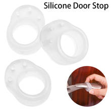 Silicone Door Stop Transparent Door Handle Anti-Collision Buffer Buffer To Protect Walls And Furniture Door Stop Kitchen Bedroom 2024 - купить недорого